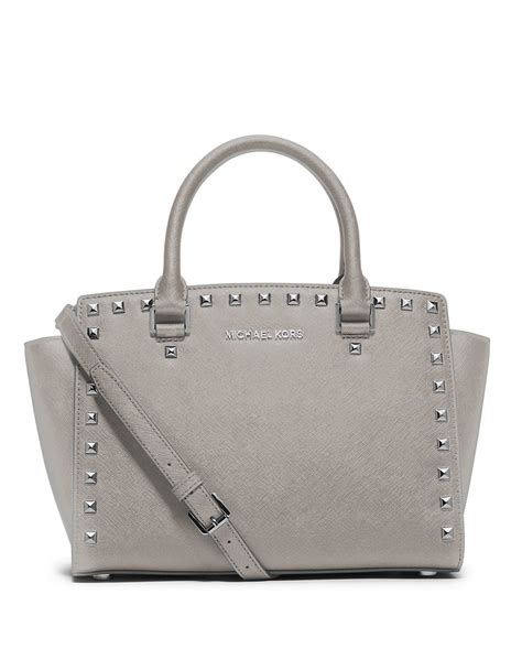 Selma Medium Studded Leather Satchel 